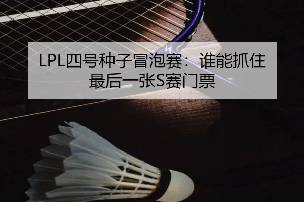 LPL四号种子冒泡赛：谁能抓住最后一张S赛门票